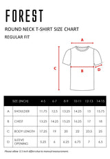 Forest Kids Stretchable Cotton Embroidery Fonts Round Neck Tee | Baju T Shirt Budak Lelaki - FK20236