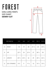 Forest Kids Girls Cotton Twill Skinny Cut Long Pants | Seluar Panjang Budak Perempuan - FK810006