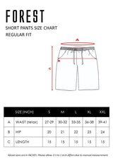 Forest 100% Cotton Twill Short Pants Men Woven Casual Shorts | Seluar Pendek Lelaki - 65804