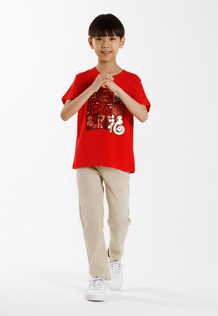 Forest CNY Round Neck Printed Men /Ladies/ Kids Tee | CNY 2025 Family T-Shirt - 24028 / 822482 / FK20304