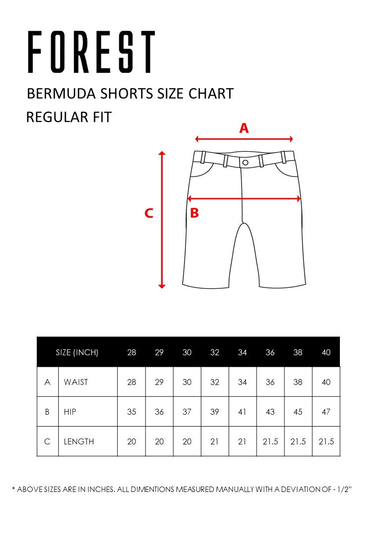 Forest Stretchable Jeans Bermuda Shorts Denim Short Pants Men | Seluar Pendek - 670214