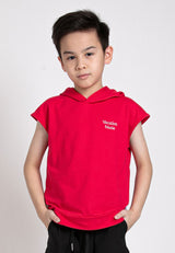 Forest Kids Boys Cotton Terry Oversized Hoodie Top Boy Embroidery Tee | Baju Budak Lelaki - FK20239