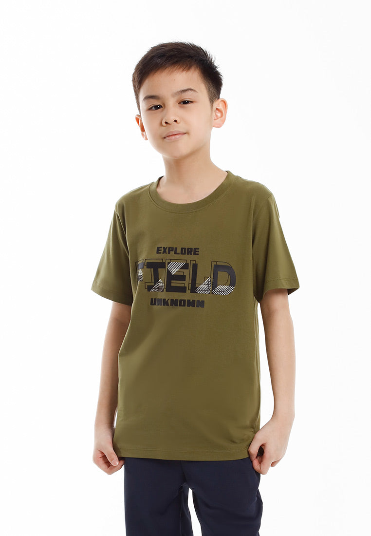 Forest Baju T Shirt Budak Lelaki | Forest Kids Regular Fit GraphicCrew Neck Short Sleeve T Shirt Kids - FK20329