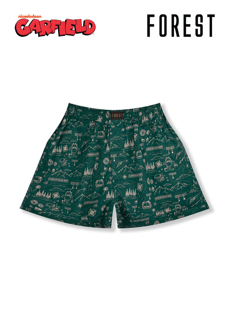 Forest Seluar Dalam Lelaki | (2 Pcs) Garfield Mens Woven Cotton Boxer Short Assorted Colours - GUD1031X