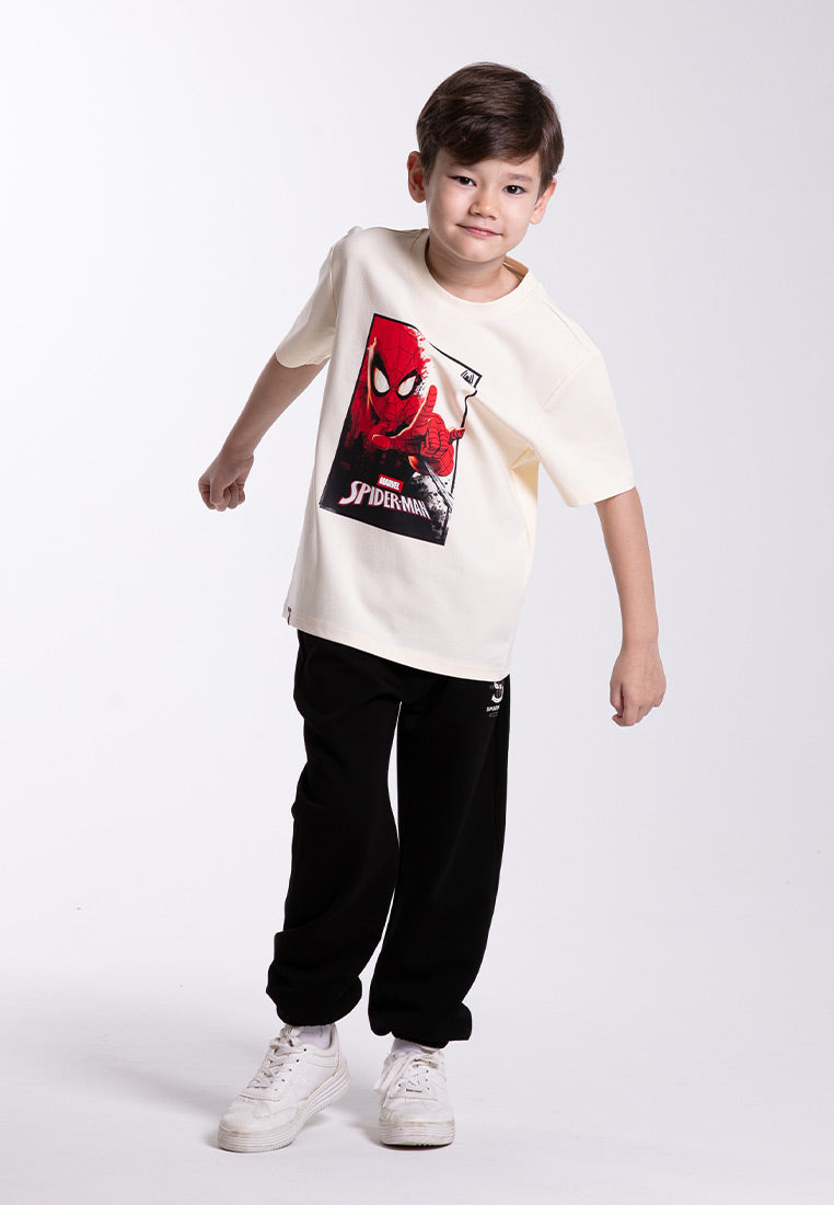 Forest x Marvel Spiderman Premium Weight Air-Cotton Oversized Round Neck Tee Family Tee Men / Kids  - FA20005 / FAK20005