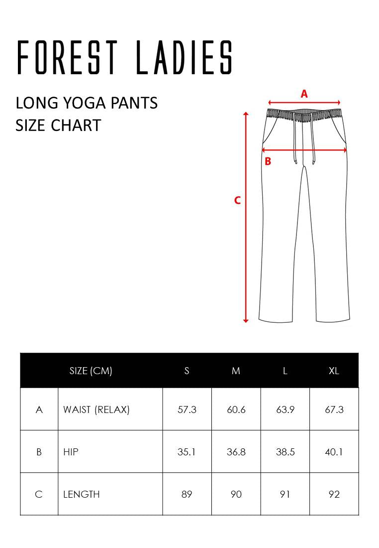 (1Pc) Forest Ladies Polyster Spandex Sport Long Yoga Pants Selected Colours- FBL0003L
