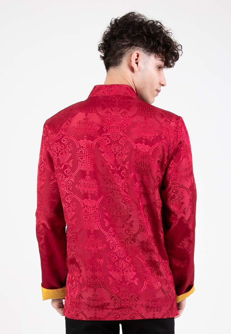 Alain Delon Chinese New Year Tang Suit Samfu Traditional Long Sleeve (Reversible Two Colours) - 15523022