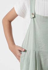 Forest Kids Girl Linen Dungarees Overalls Pants Girl Solid Jumpsuit | Seluar Budak Perempuan - FK810018