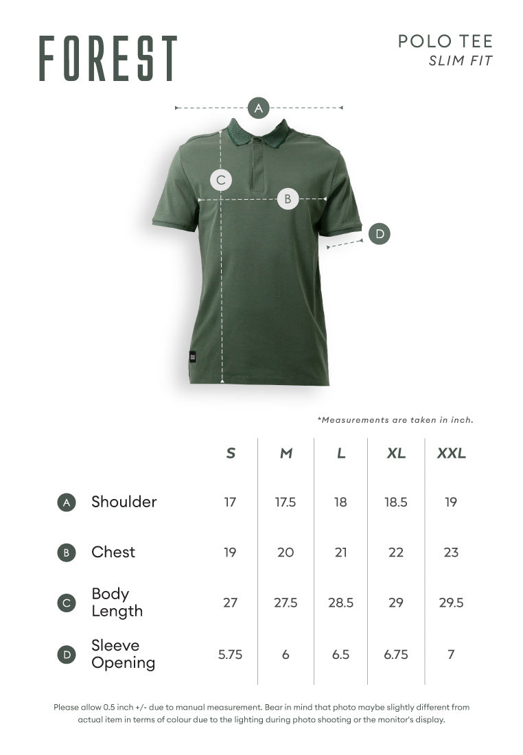 Forest T-Shirt Lelaki | Forest Soft-touch Cotton Interlock Polo T Shirt Men Slim Fit Collar Tee - 24000