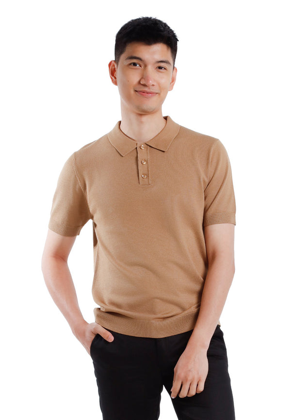 Alain Delon Tshirt Lelaki Lengan Pendek | Alain Delon Knits Polo Shirt Short Sleeve - 16025005