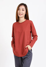 Forest Ladies Premium Soft-Touch Cotton Crew Neck Drape Tshirt Women | Baju T Shirt Perempuan - 822192