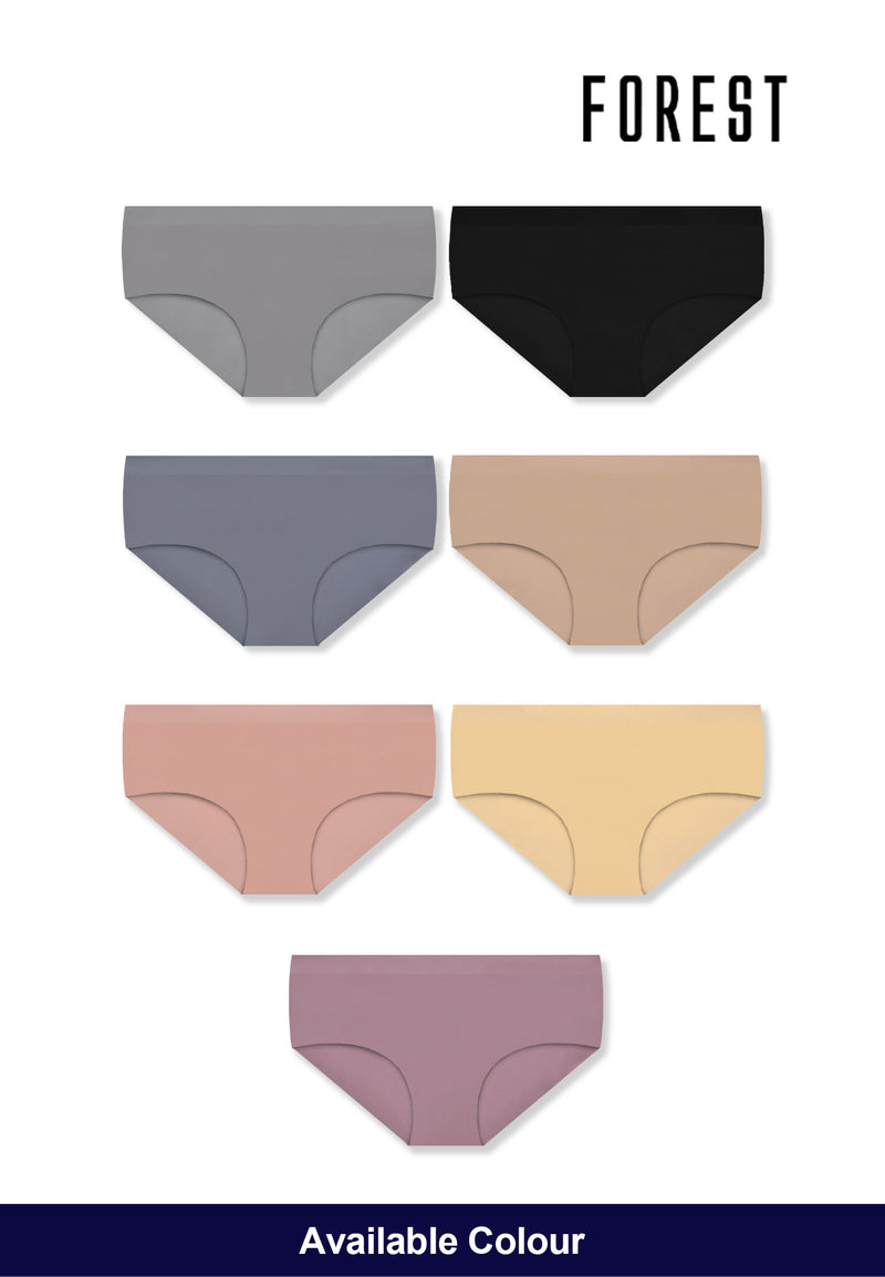 (1 Pc) Forest Ladies Microfiber Spandex Midi Penties Underwear Assorted Colours - FLD0060D