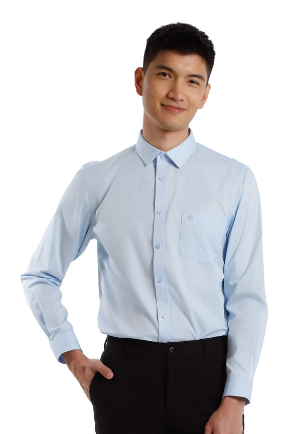 Alain Delon Kemeja Lelaki | Alain Delon Modern Fit 80/2 CVC Long Sleeve Shirt - 15025006