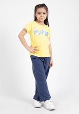 Forest Kids Girls Waffle Cotton Wide Leg Long Pants | Seluar Panjang Palazzo Budak Perempuan - FK810014