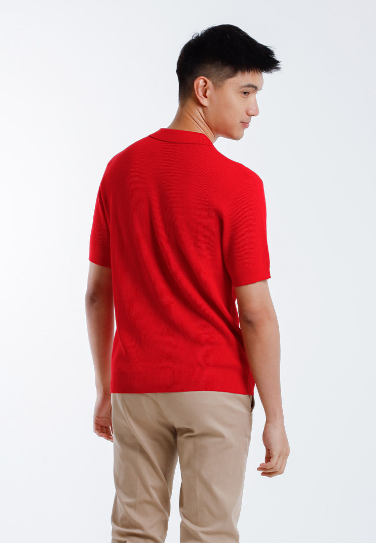 Alain Delon Tshirt Lelaki Lengan Pendek | Alain Delon Knits Polo Shirt Short Sleeve - 16025007