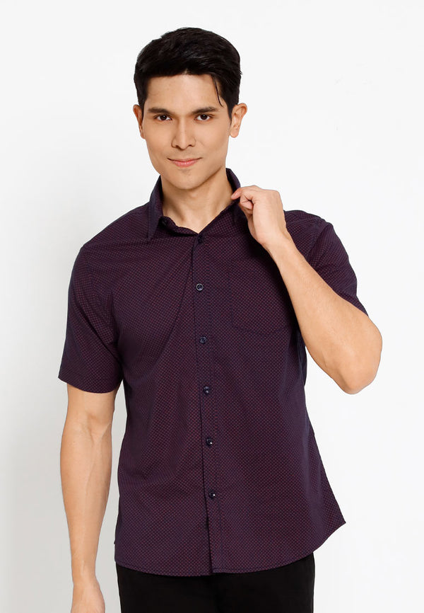 Forest Woven Full Printed Short Sleeve Men Shirt | Baju Kemeja Lelaki - 621437