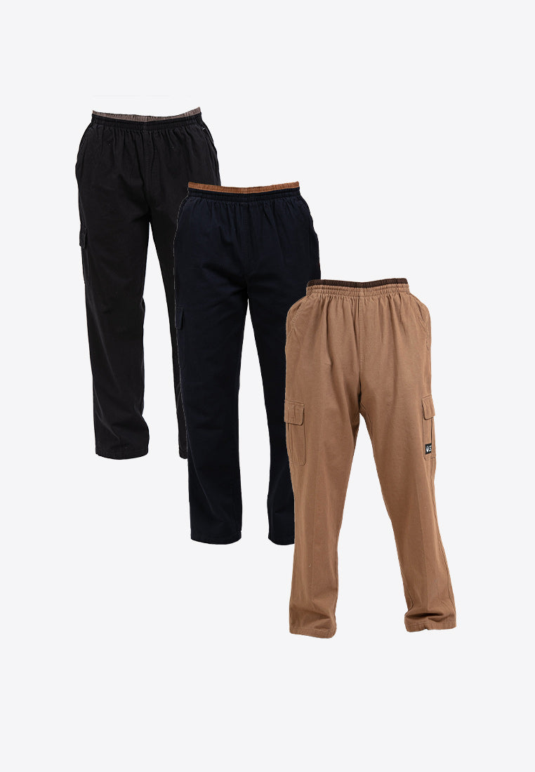 Forest Plus Size 100% Cotton Twill Cargo Pants Men Long Pants Trousers | Seluar Lelaki Panjang Cargo - PL10757