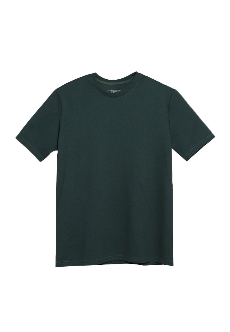 Forest Unisex Round Neck Short Sleeve Plain Tee T Shirt Men | Baju T shirt Lelaki - 23821
