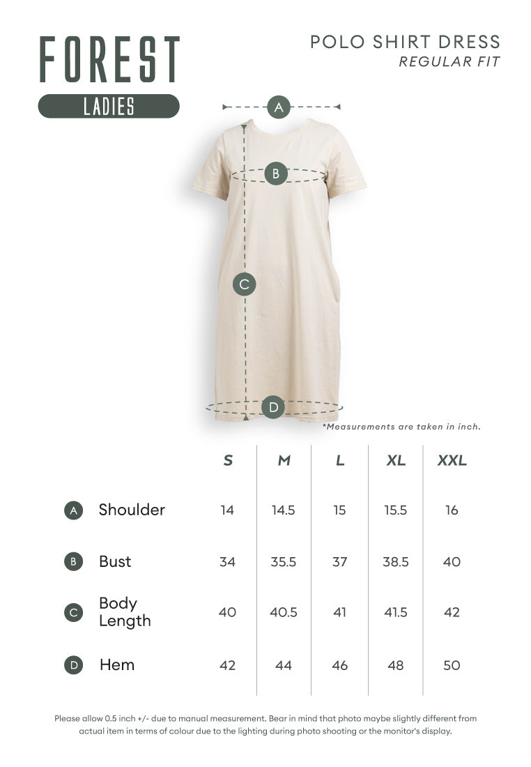 Forest Dress Perempuan | Forest Ladies Cotton Interlock Round Neck Casual Short Sleeve Woman Dress - 880010