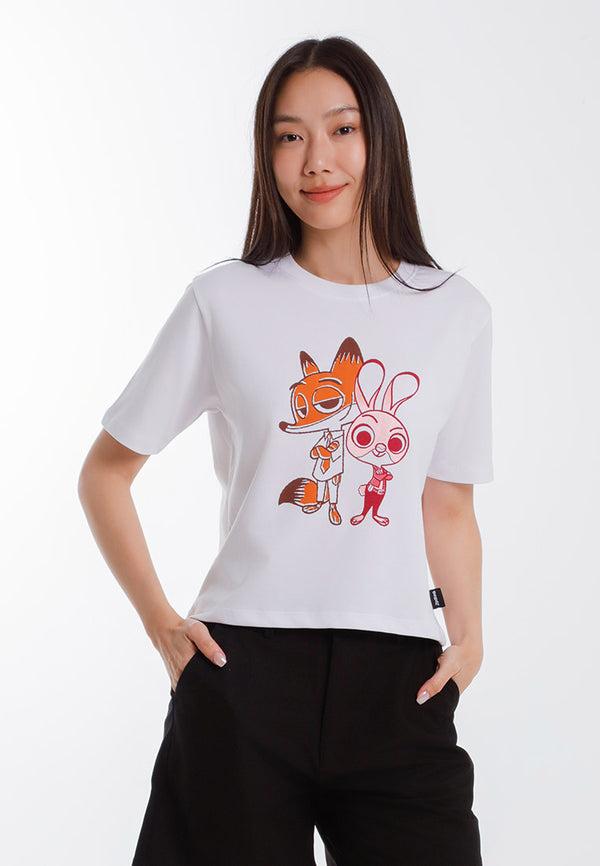Forest T Shirt Perempuan/Budak | Forest x Disney Zootopia 2 Premium Cotton Cropped Women/Kids Tee - FW820154 /FWK820154