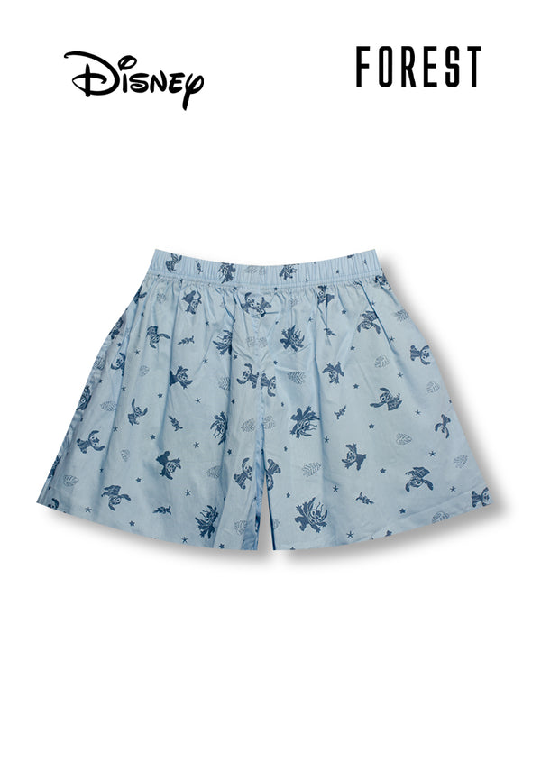 (1 Pc) Forest X Disney Stitch Ladies Woven Cotton Boxer Underwear Selected Colours - WLD0097X