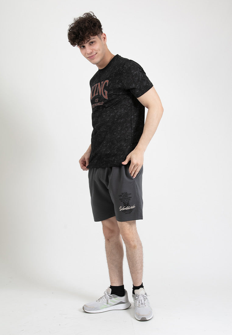 Forest Pigment Dye Tee Crew Neck Short Sleeve T Shirt Men | Regular cut Tee Shirt Men - 621375