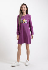 Forest Ladies S/Jersey Long Sleeve Loose Fit Printed Long T-shirt | Baju Perempuan Lengan Panjang - 822329