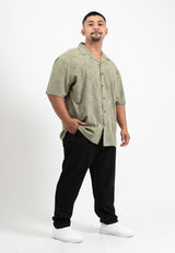 Forest Plus Size Cotton Woven Casual Full Print Men Shirt | Plus Size Baju Kemeja Lelaki Saiz Besar - PL621358
