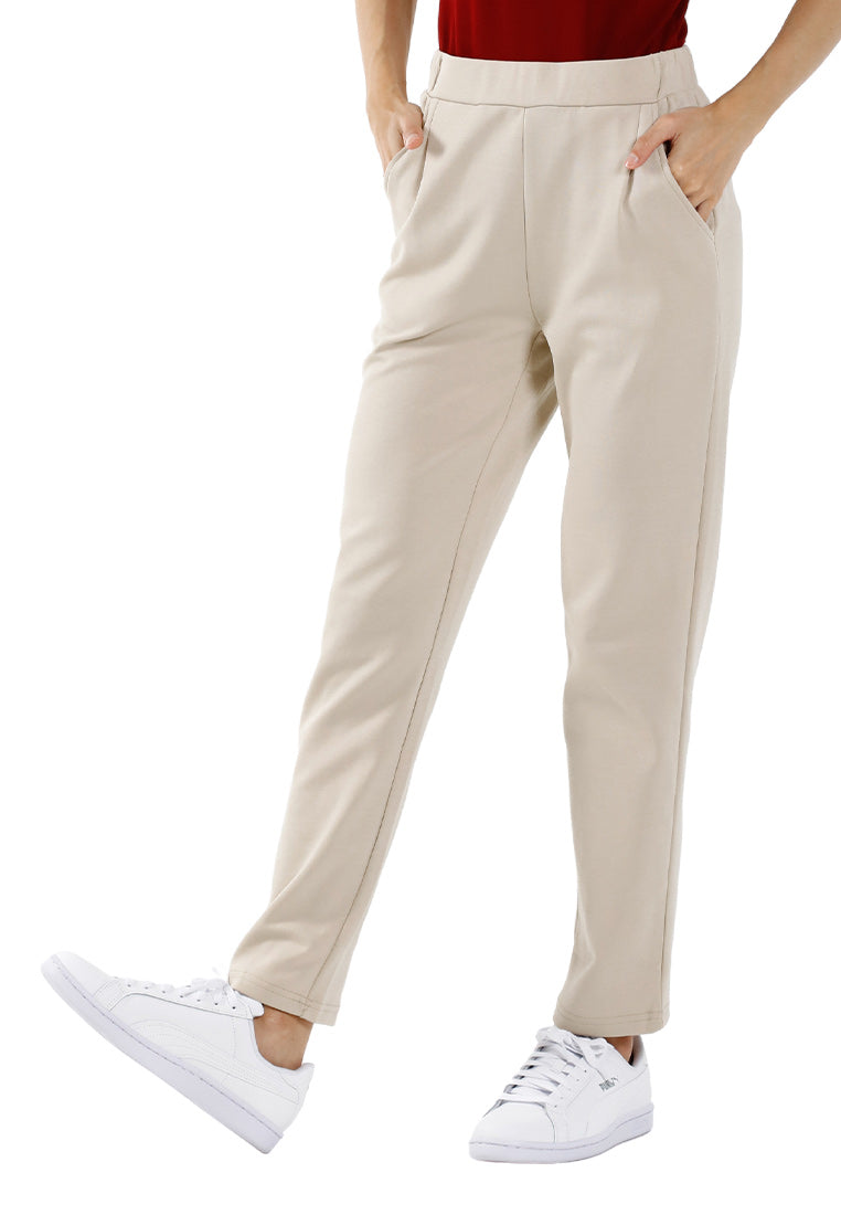 Forest Seluar Panjang Perempuan | Forest Ladies Cotton Interlock Tapered Pants Women Casual Long Pants - 810500
