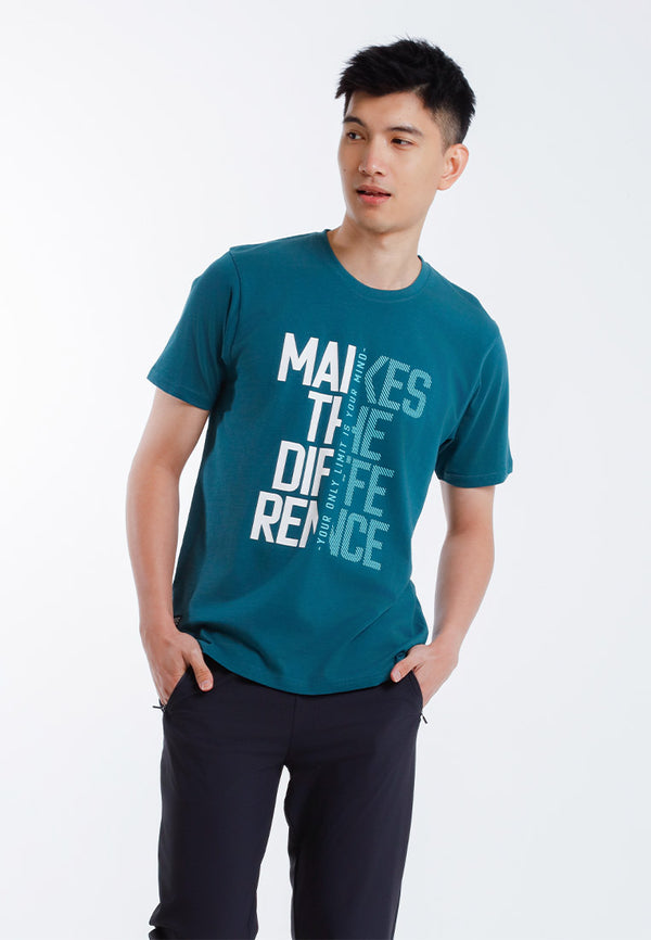 Forest T-shirt Lelaki | Forest Regular Fit Graphic Tee Crew Neck Short Sleeve T Shirt Men - 24057