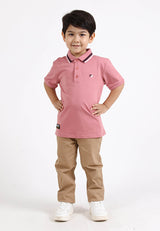 Forest Kids Premium Weight Cotton Stretchable Polo T Shirt Collar Tee | Baju T Shirt Budak Lelaki - FK20112