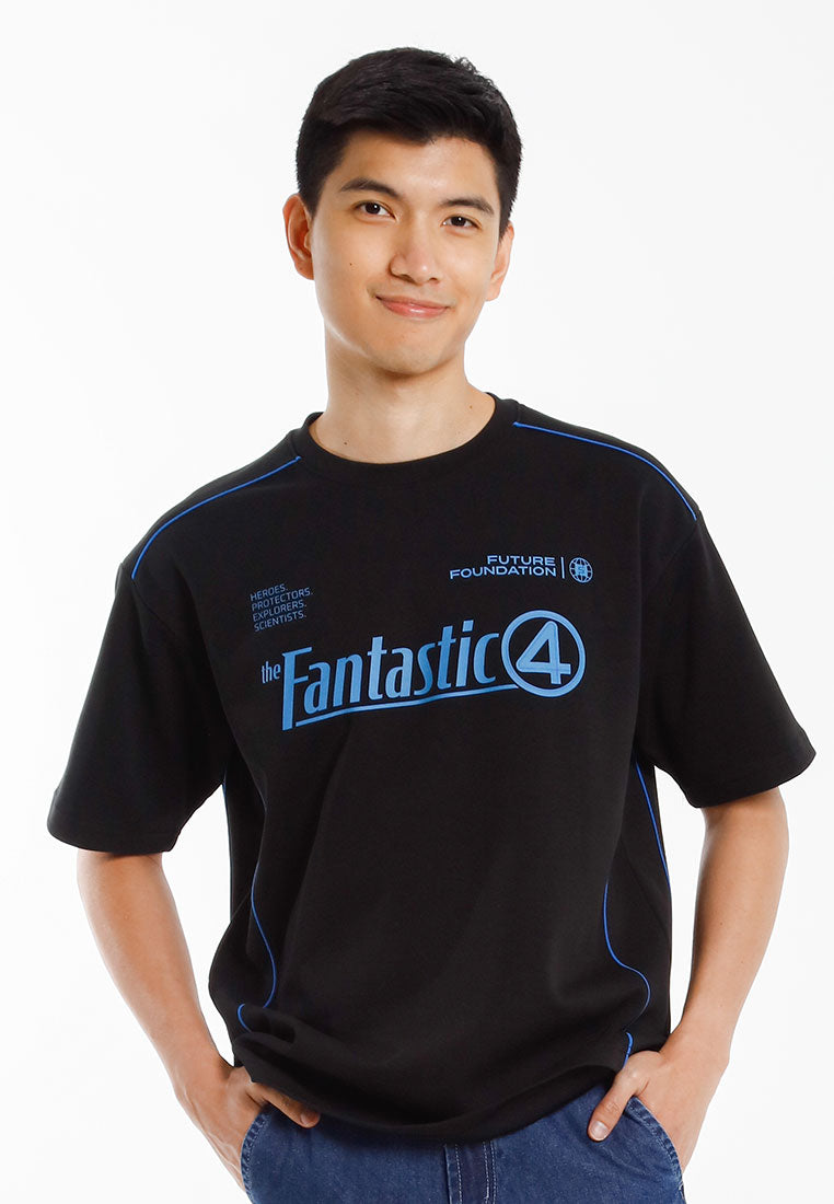 Forest Baju T Shirt Lelaki | Forest x Marvel Fantastic 4 Air-Cotton Oversized Heavy Weight Mens Tee - FA20026