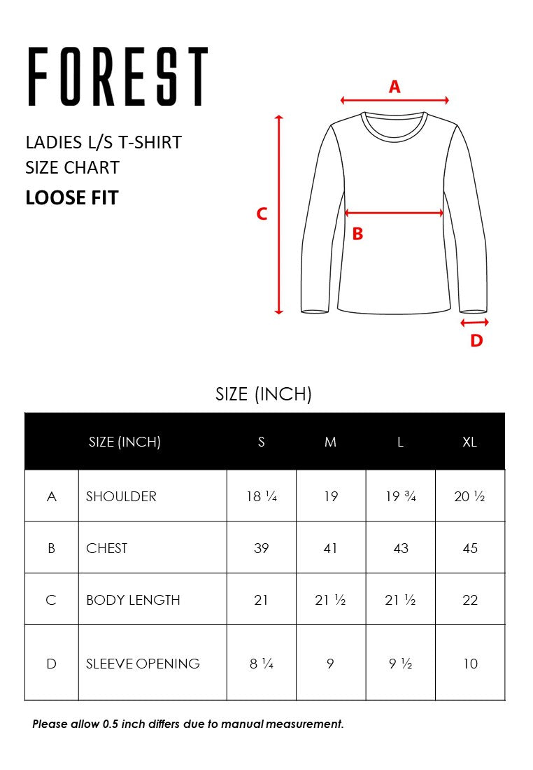 Forest Ladies Cotton Terry Long Sleeve Crop Top Women Crop T-Shirt | Baju Perempuan - 822406