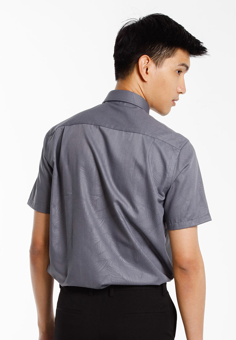 Alain Delon Baju Kolar Lelaki | Alain Delon Cotton Spandex Modern Fit Short Sleeve Collar - 14525018