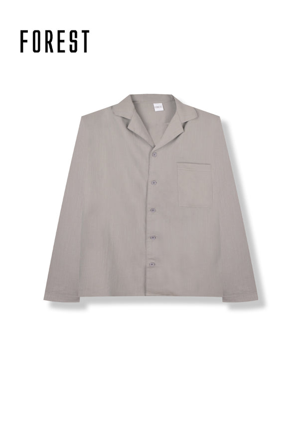 (1 Pc) Forest Unisex Linen Feel Cotton Long Sleeve Pyjamas - FPU0024LT