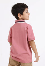 Forest Kids Premium Weight Cotton Stretchable Polo T Shirt Collar Tee | Baju T Shirt Budak Lelaki - FK20112