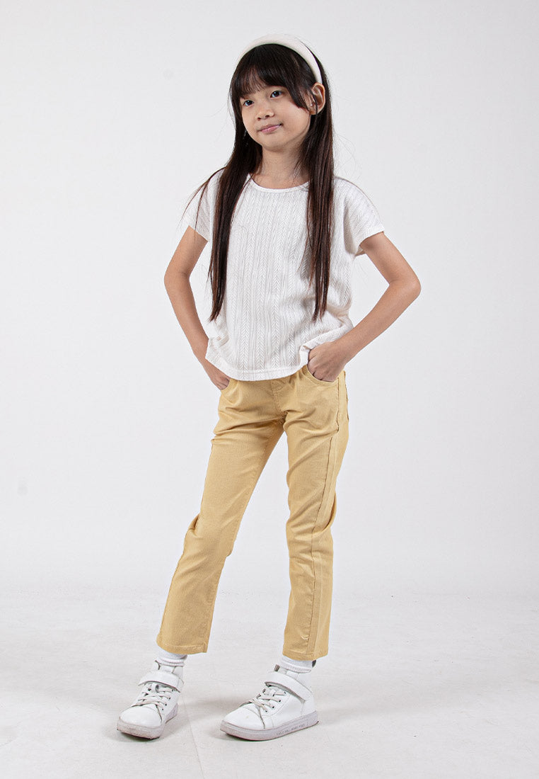 Forest Kids Girls Cotton Twill Skinny Cut Long Pants | Seluar Panjang Budak Perempuan - FK810005