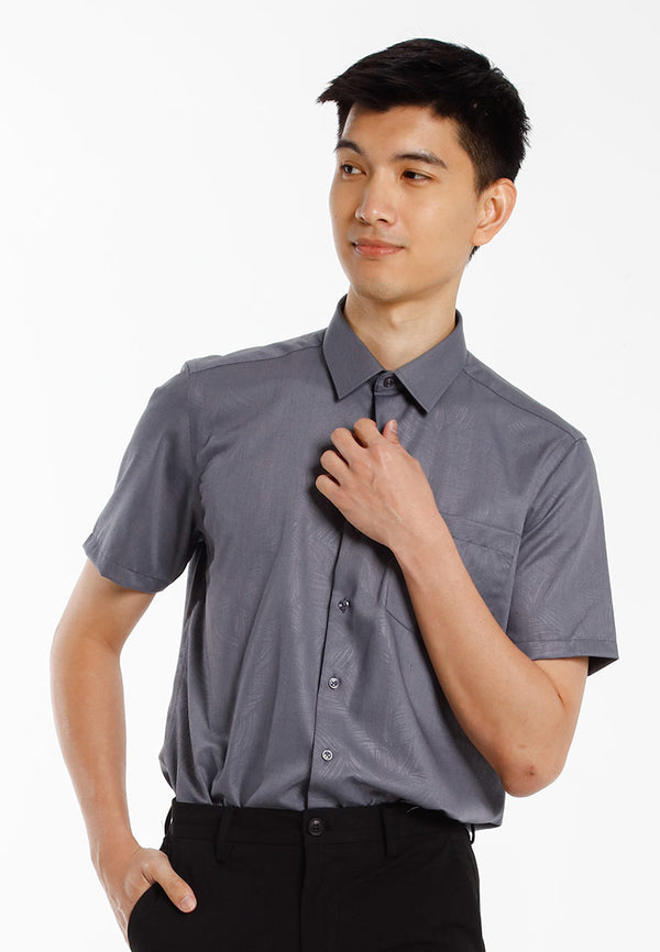 Alain Delon Baju Kolar Lelaki | Alain Delon Cotton Spandex Modern Fit Short Sleeve Collar - 14525018