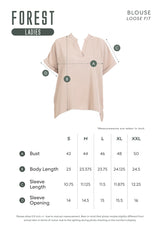 Forest Ladies Polyester Collar Plain Blouse Women Short Sleeve Blouse | Baju Perempuan - 822417