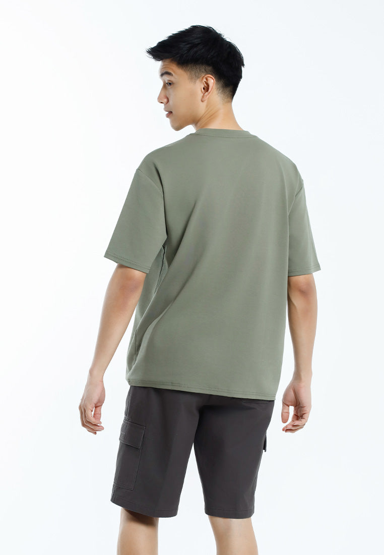 Forest T Shirt Lelaki | Forest Oversized Premium Weight Cotton Interlock Short Sleeve T Shirt Men - 24090
