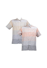 Alain Delon Short Sleeve Modern Fit Linen Look Floral Shirt - 14423003