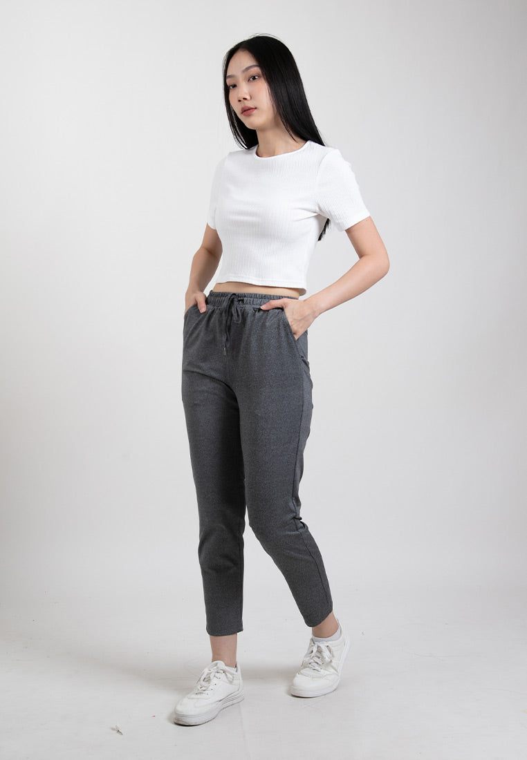 Forest Ladies Casual Polyester Elastic Waist Jogger Pants Women Casual Long Pants | Seluar Panjang Perempuan - 810542