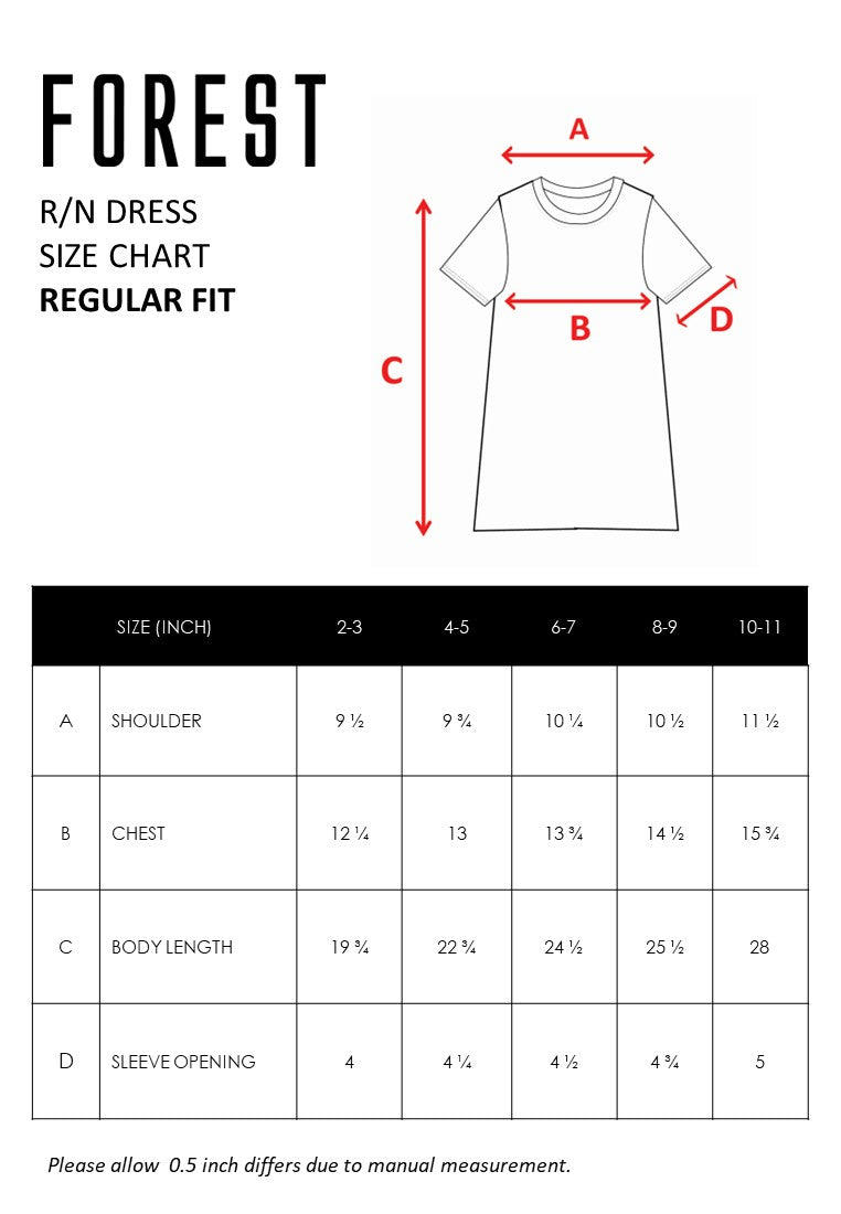 Forest Kids Girl 100% Cotton Short Sleeve T-Shirt Girls Graphic Round Neck T-Shirt | Baju Budak Perempuan - FK820058