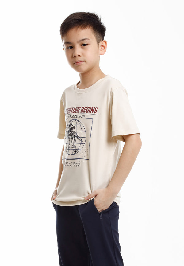 Forest Baju T Shirt Budak Lelaki | Forest Kids Regular Fit Graphic Tee Crew Neck Short Sleeves - FK20335
