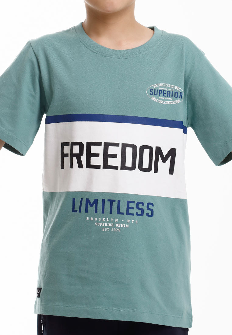 Forest Baju T Shirt Budak Lelaki | Forest Kids Regular Fit Graphic Tee Crew Neck Short Sleeve  - FK20334