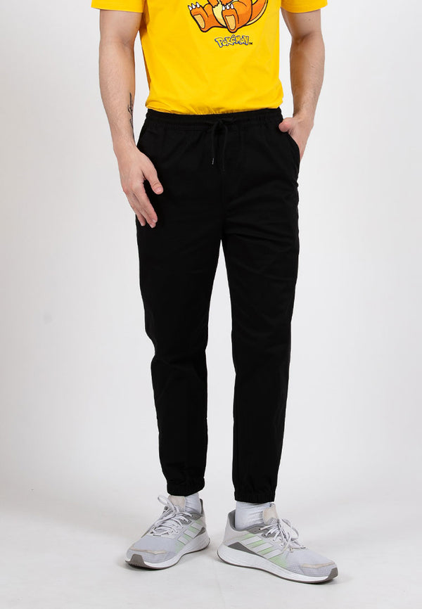 Forest 100% Cotton Twill Plus Size Jogger Cuffed elasticated hems Long Pants - PL610213