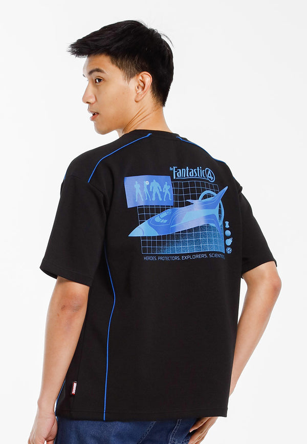 Forest Baju T Shirt Lelaki | Forest x Marvel Fantastic 4 Air-Cotton Oversized Heavy Weight Mens Tee - FA20026