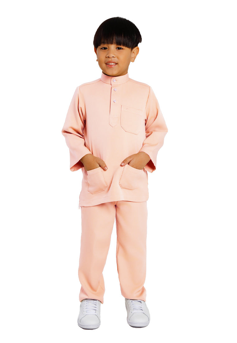 Forest x Hatta Dolmat Baju Melayu Budak Cekak Musang Regular Fit - FK23766BM -17Nude