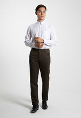 Byford Slim Fit Flat Front Cotton Pants - 3223001A