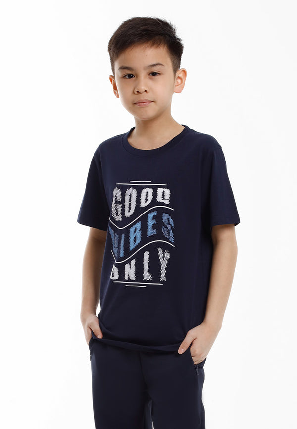Forest Baju T Shirt Budak Lelaki | Forest Kids Regular Fit Graphic Crew Neck Short Sleeve T Shirt Kids - FK20331